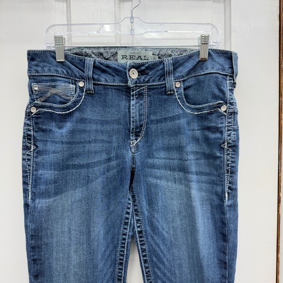 Ariat Real Denim Ivy Thick Stitch Straight Leg Jeans Women's 31L 31 Long Tall - Picture 3 of 11